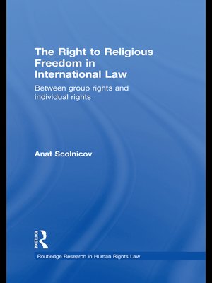 cover image of The Right to Religious Freedom in International Law